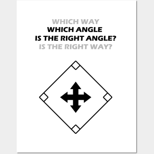 WHICH ANGLE (WAY) IS THE RIGHT ANGLE (WAY)? Posters and Art
